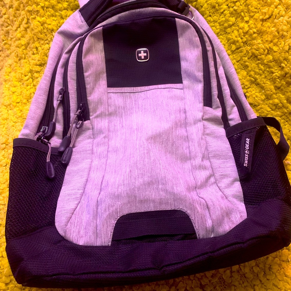 3 compartment Swiss Gear travel backpack.. black and grey!!